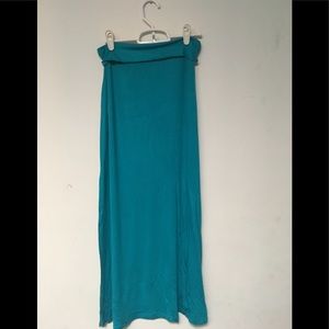 Blueish green maxi skirt